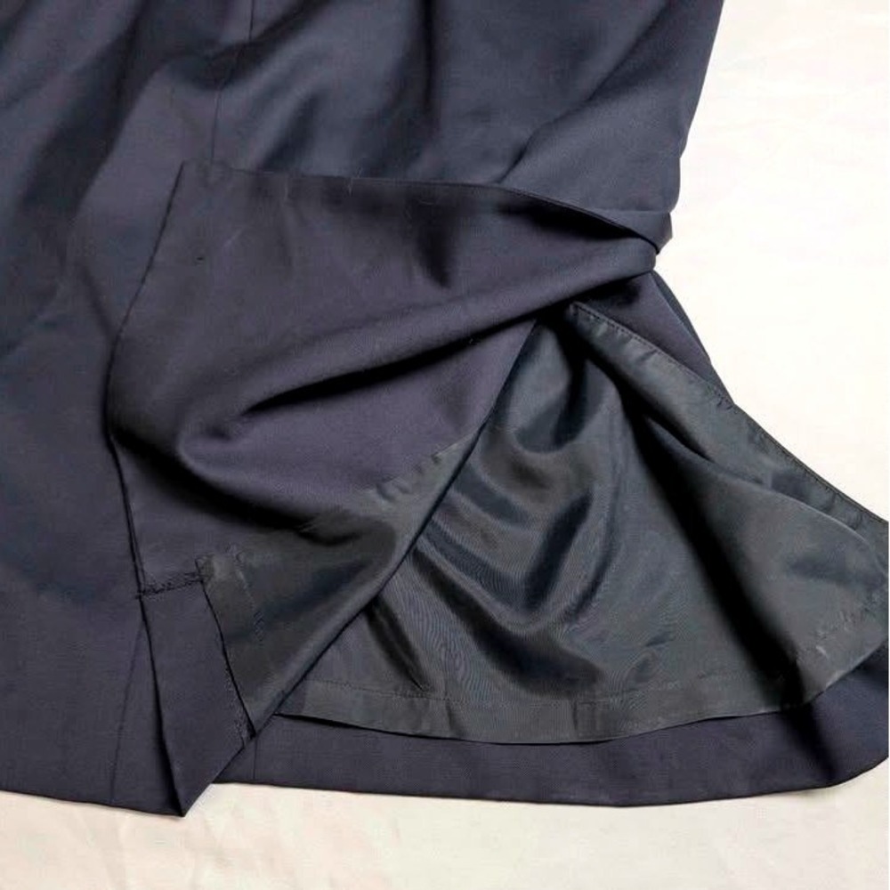 Brooks Brothers 346 Pencil Skirt ~ Size 12 ~ Navy Blue ~ 100% Wool - Picture 7 of 10